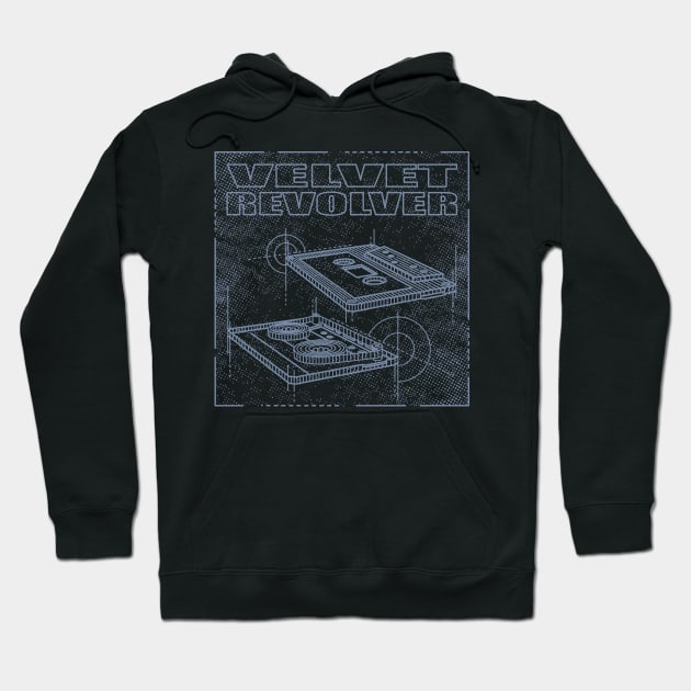 Velvet Revolver - Technical Drawing Hoodie by Vector Empire